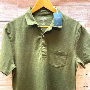 J.Crew Garment-dyed slub cotton polo shirt